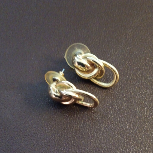 Jewelry - Elegant Gold and Silver Knot Earrings